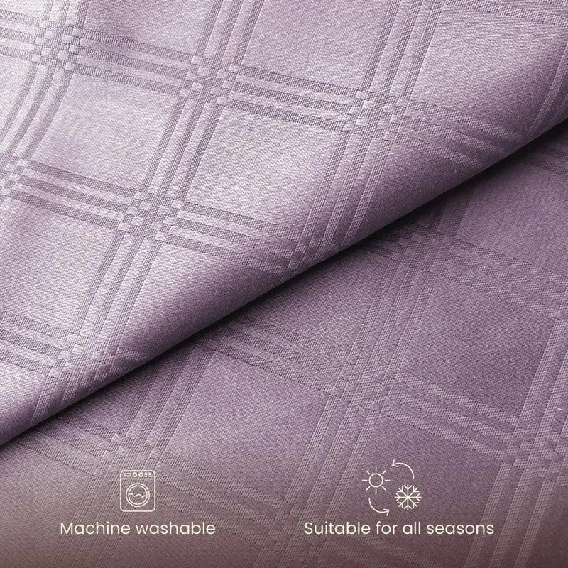 Urban Space MonoGrid Cotton Bedsheet (Purple) - 300 TC media 7
