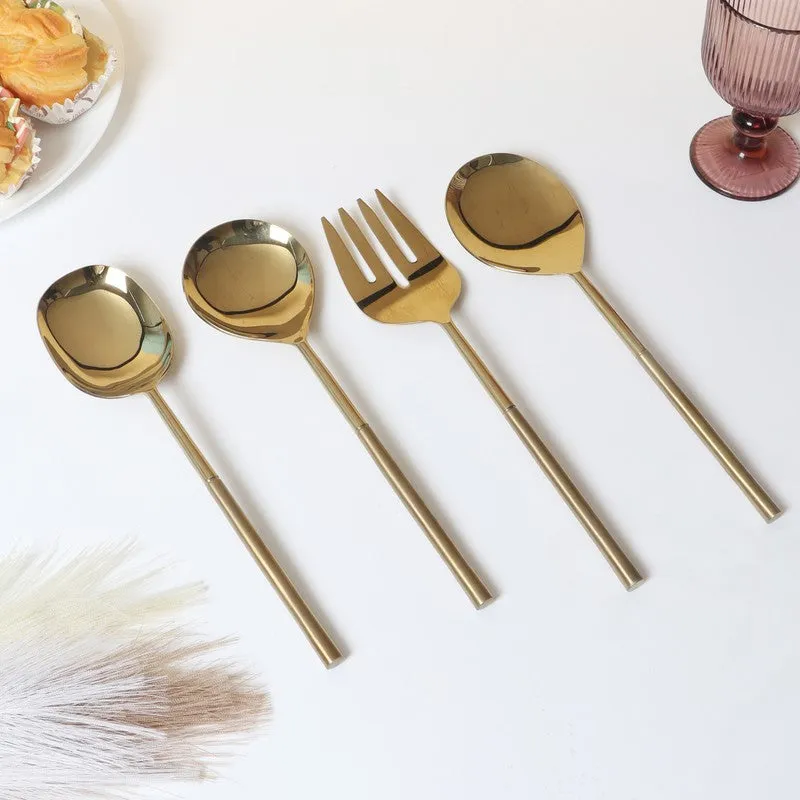 Elegant Steel Cutlery Set - Set Of Four media 1