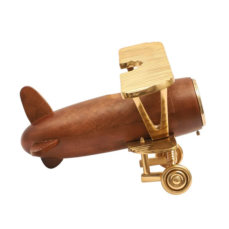 Aviation-Themed Table Clock Gold media 6