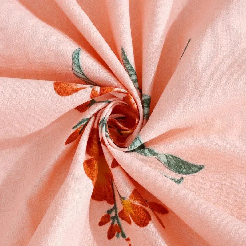 Peach Kaia Fitted Bedsheet - 150 GSM media 3