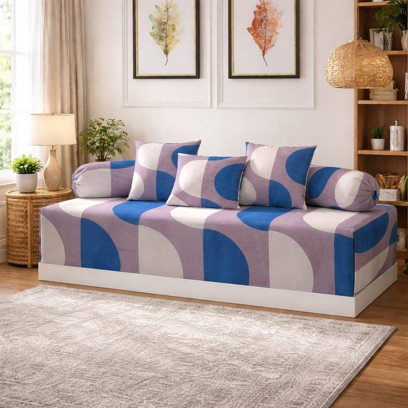 Formiqo Printed Diwan Set - Six Piece Set