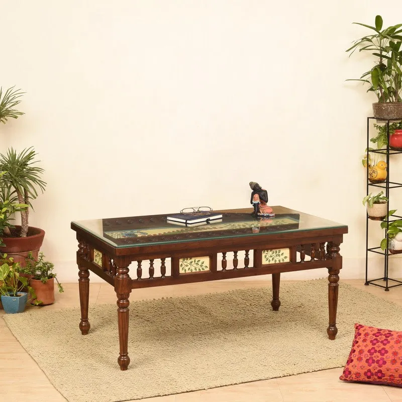 Peacock I Teak Wood Center Table media 1
