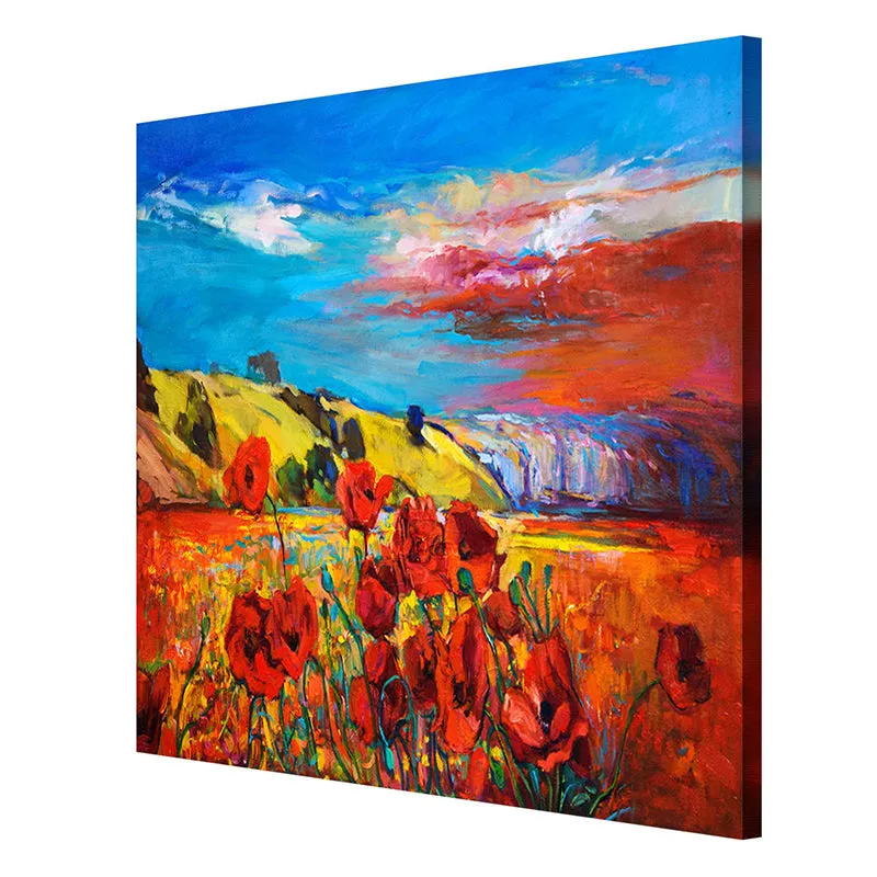 Countryside Red Poppies Wall Painting media 6