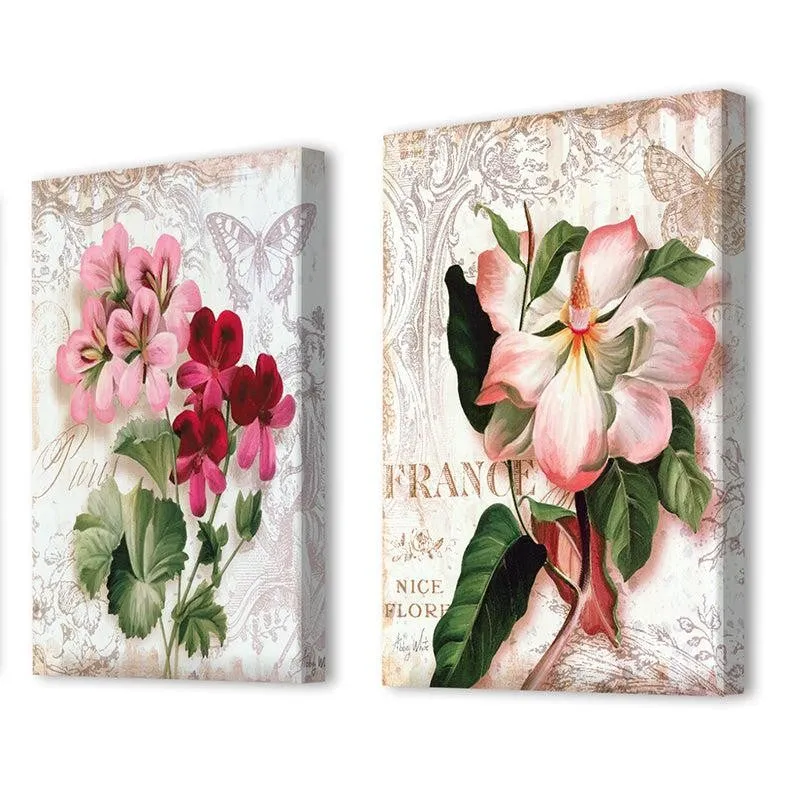 Hendo Bloom Canvas Wall Painting - Set Of Three media 3