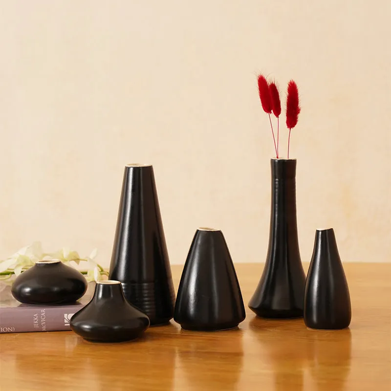 Amria Boho Vase (Black) - Set of Six media 1