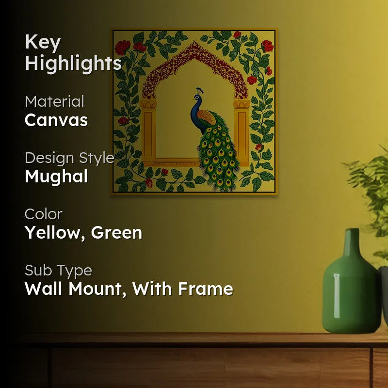 Mayura Jharokha Canvas Wall Art With Frame media 2