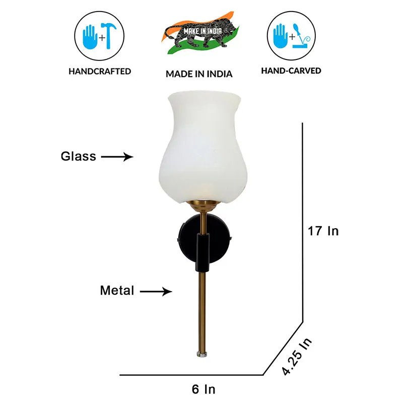 Beryll Glass & Steel Wall Lamp media 6
