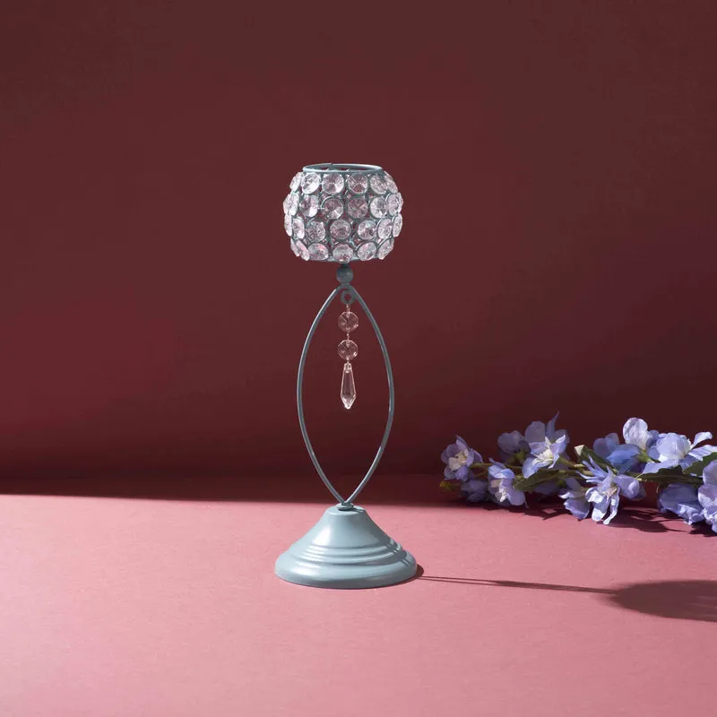 Radiance Crystal Tea Light Holder - Blue media 1