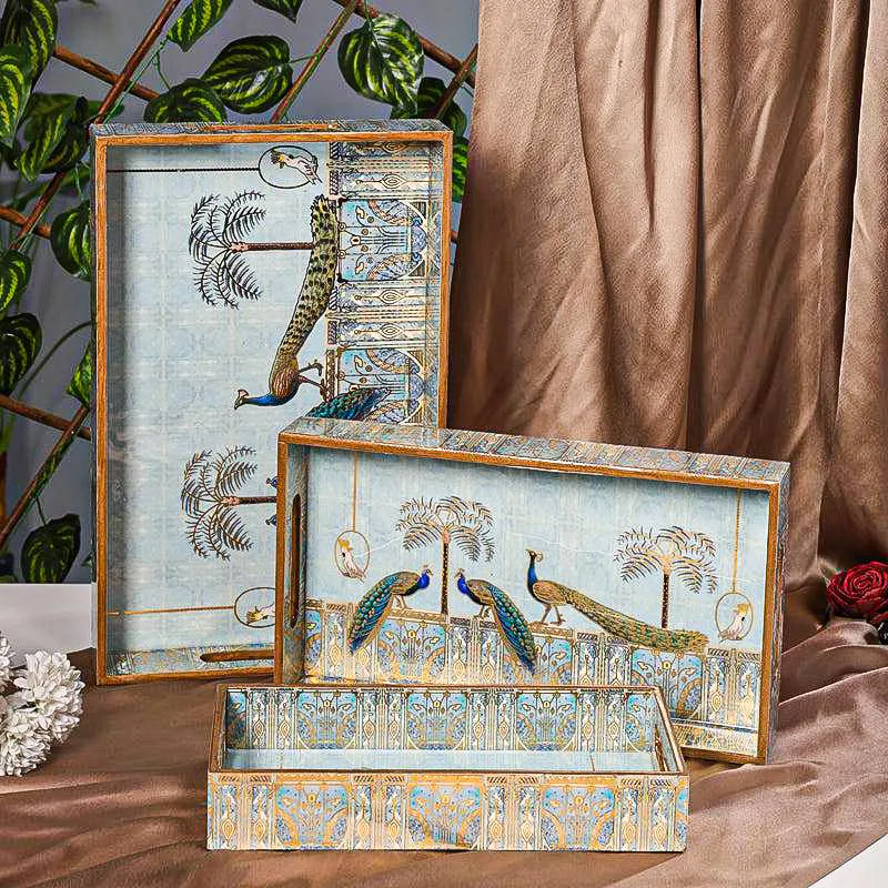 Chitramayi Wood Serving Tray - Set Of Three media 3