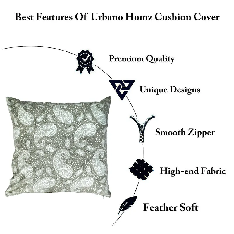 Ruksaana Printed Cushion Cover (Green) - Set Of Five media 5