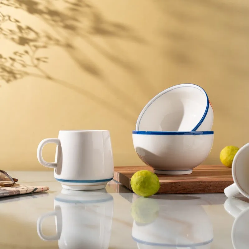Nerra Porcelain Coffee Mug (320mL Each,420 mL Each) - Four Piece Set media 3