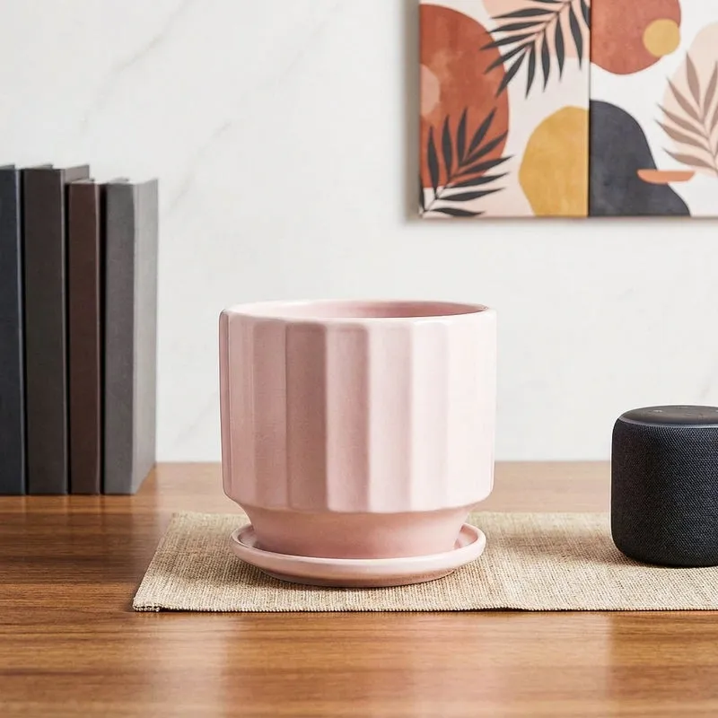 Lexie Ceramic Planter - Pink media 1