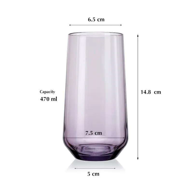 Pasabahce Diso Violet Tumbler (470 ML) - Set Of Six media 6
