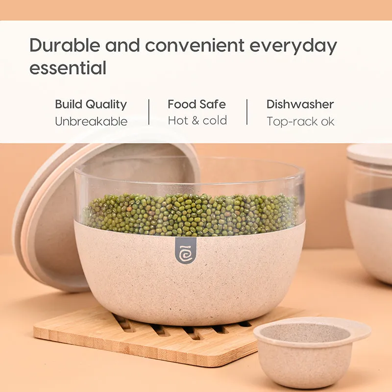 Gaea Airtight Mixing Bowl (Beige) - 2100 mL media 3