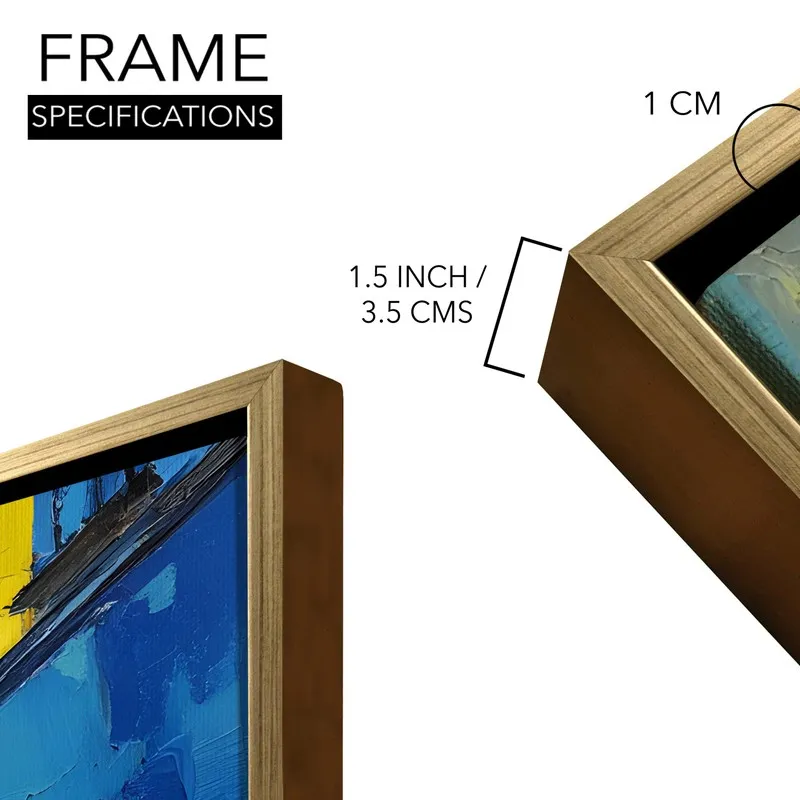 Sunlit Lane Canvas Wall Painting With Frame media 8
