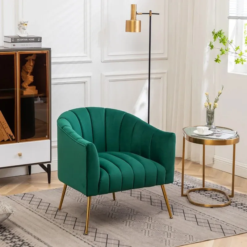 Plaino Neem Wood Accent Chair - Green media 4