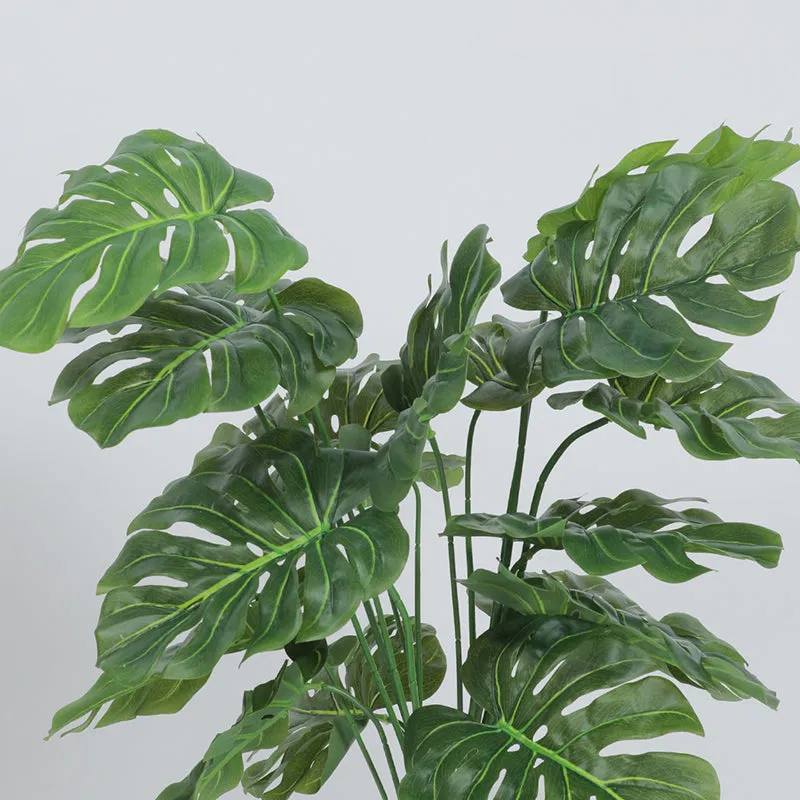 Monala Artificial Monstera With Black Plastic Pot - 2.3 Feet media 5