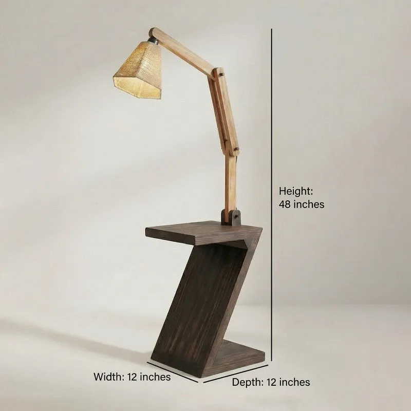 Edeva Shelf Jute and Wooden Floor Lamp media 9