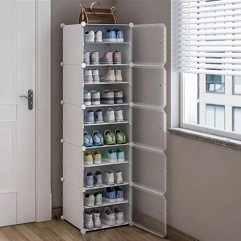 HomeStep White Plastic & Metal Shoe Racks media 1