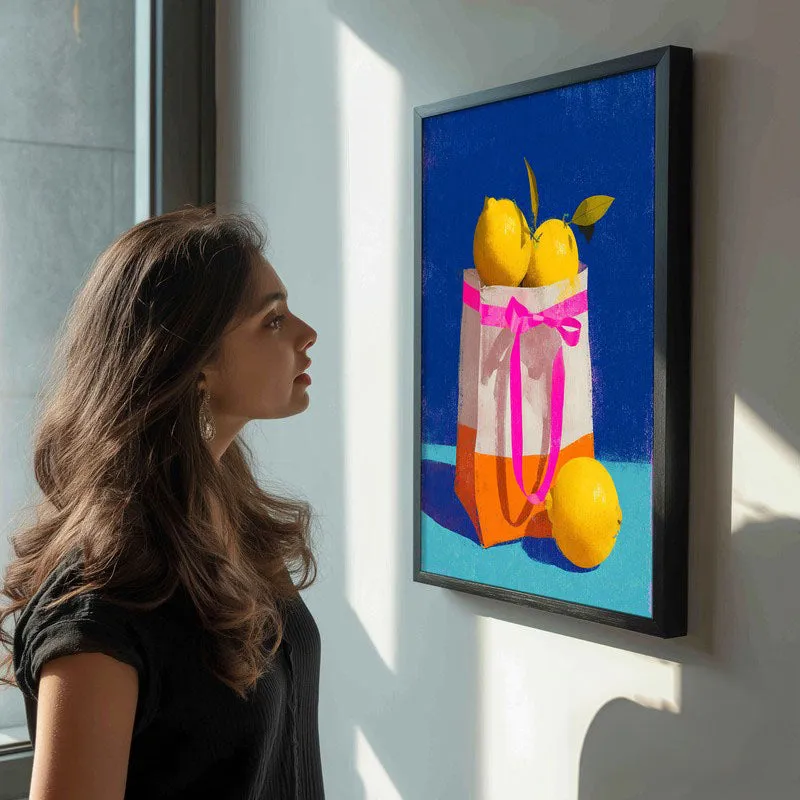Juicy Lemonade Canvas Wall Painting - Black Frame media 5