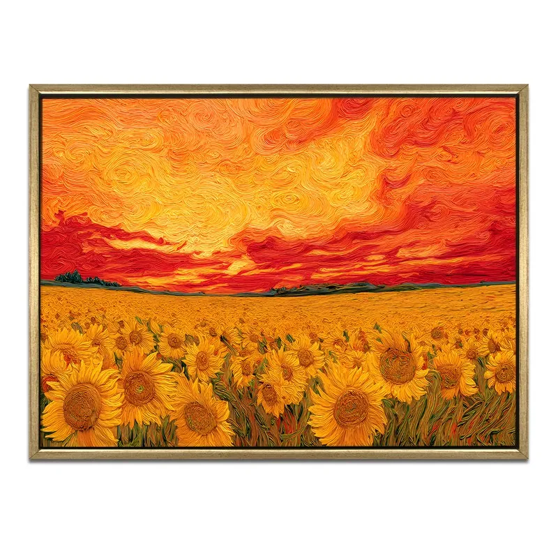 Floral Inferno Canvas Wall Painting With Frame media 3