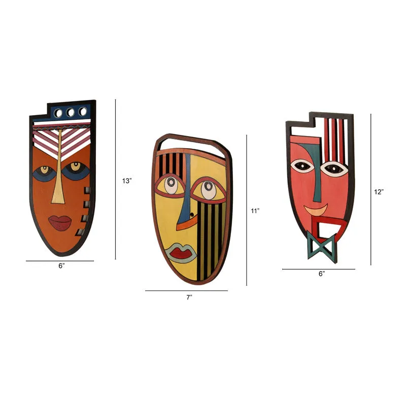Kanika Mask Wooden Wall Accent - Set of Three media 6