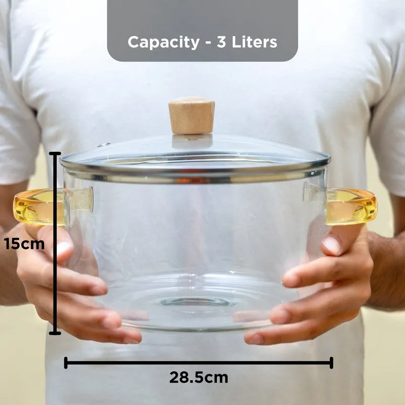 Cassa Glass Cooking Pot - 3000 ML media 8