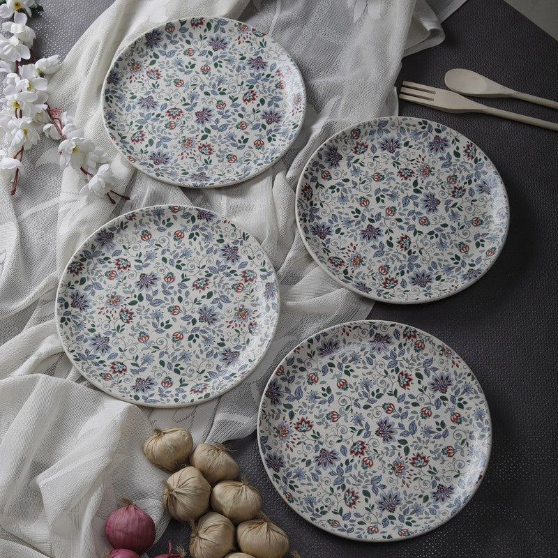Handpainted Wildflower Dinner Plates - Set Of Four