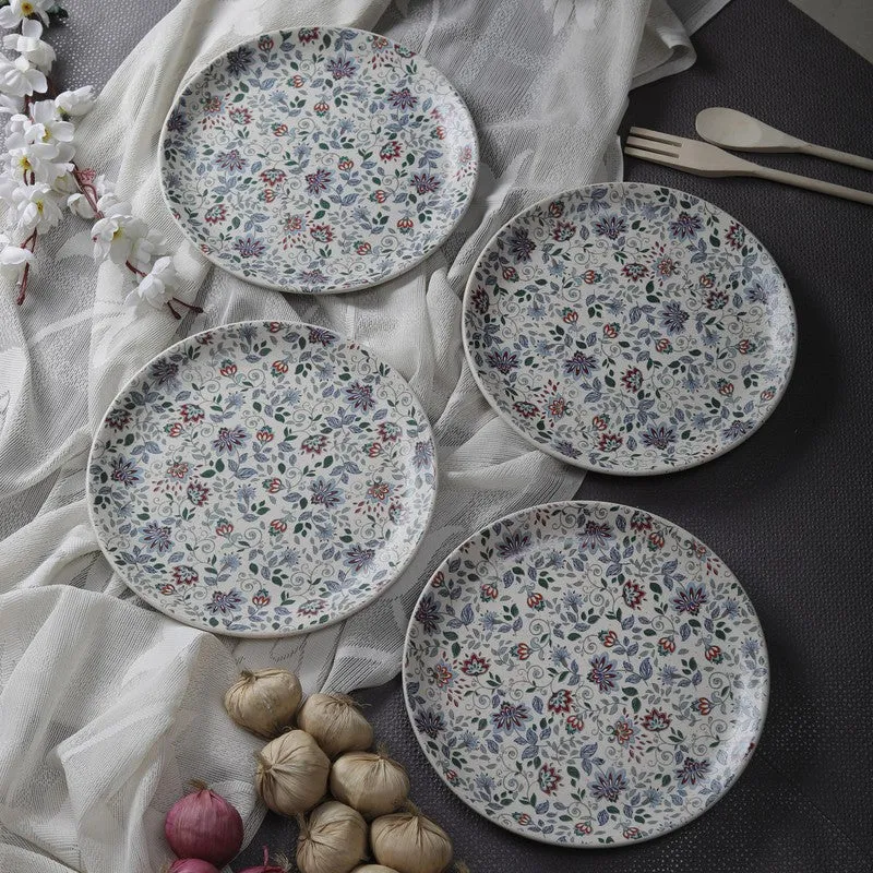 Handpainted Wildflower Dinner Plates - Set Of Four media 1