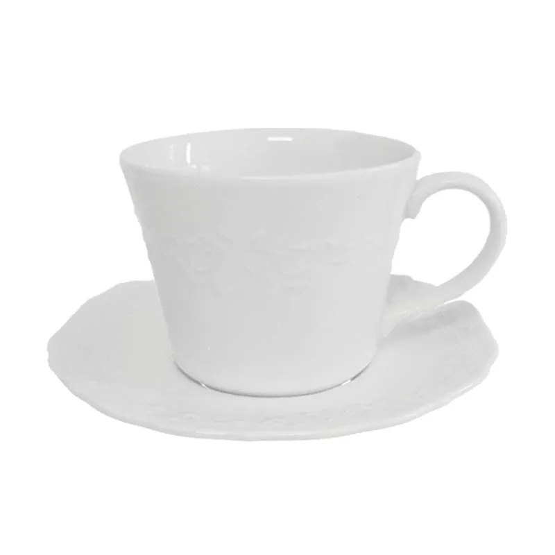 Christina Oliver Porcelain Cup & Saucer With Gift Box (350 mL) - Set of Four media 1
