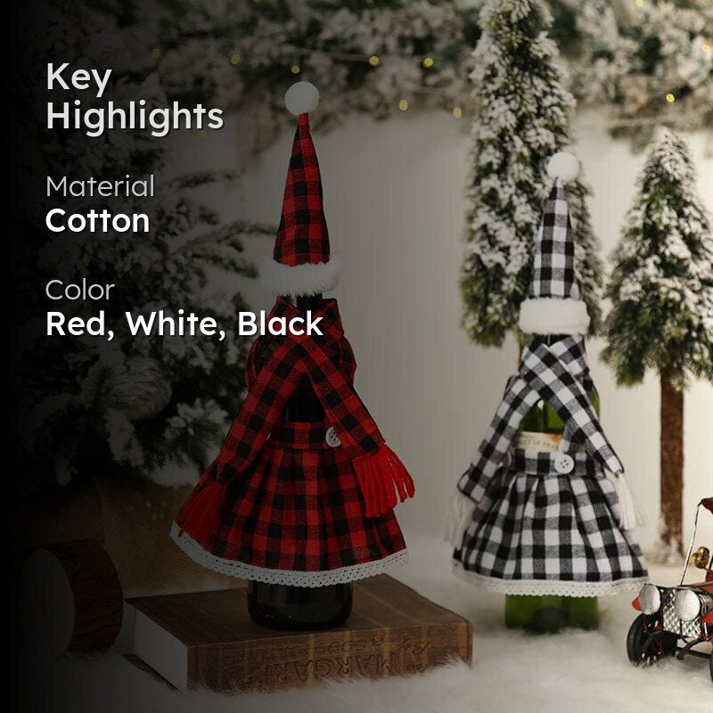 Kris Kringle Wine Bottle Cover - Set Of 2 media 2