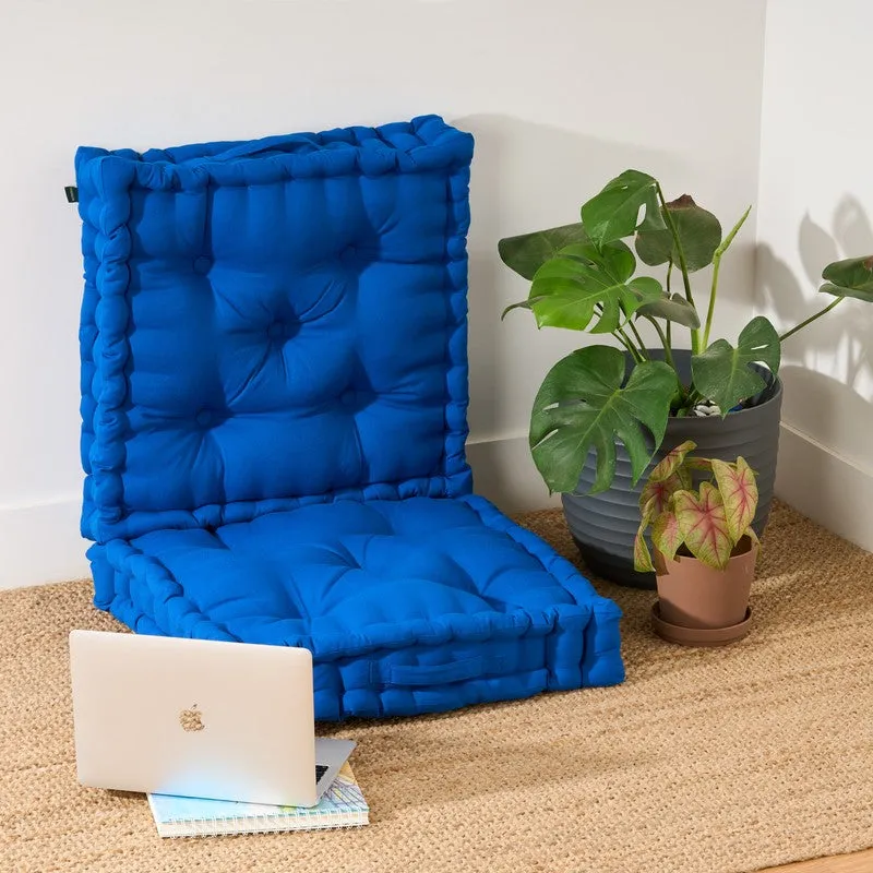 Marlon Floor Cushion (Classic Blue) - Set Of Two media 1