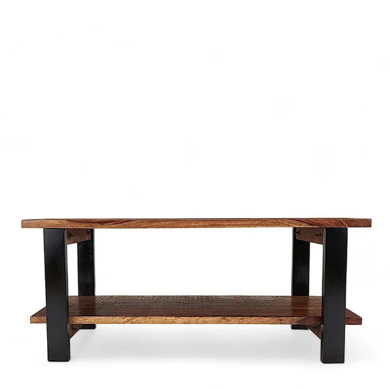 Xirox Sheesham Wooden Center Table - Light Brown media 5