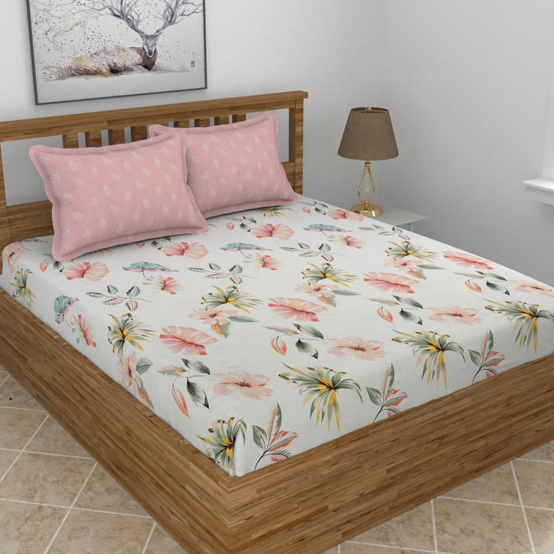 Berry Blush Microfiber Bedsheet - 150 GSM - Single