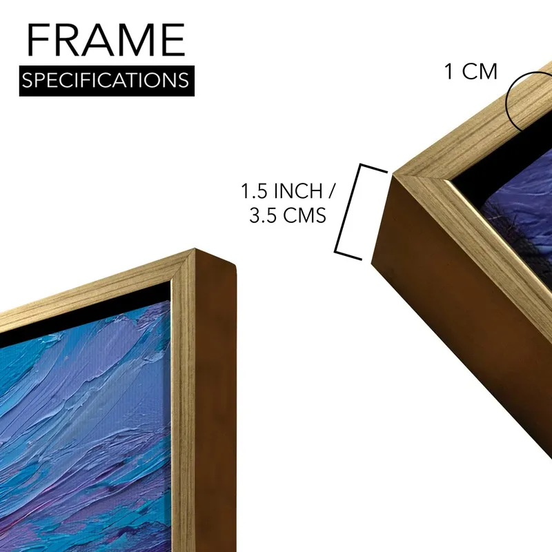 Stormlit Meadow Canvas Wall Painting With Frame media 8