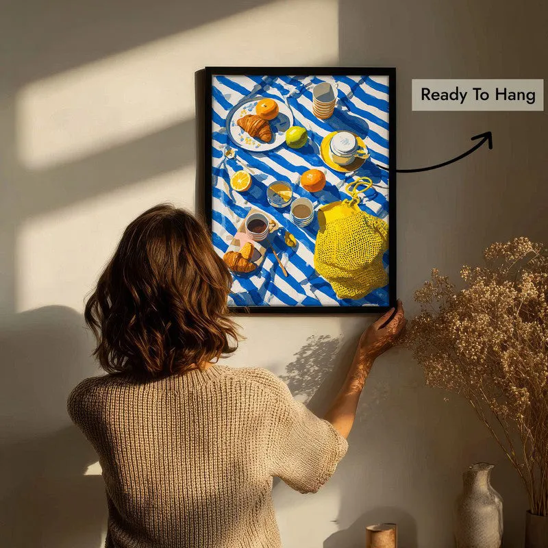 Picnic Palette Canvas Wall Painting - Black Frame media 7