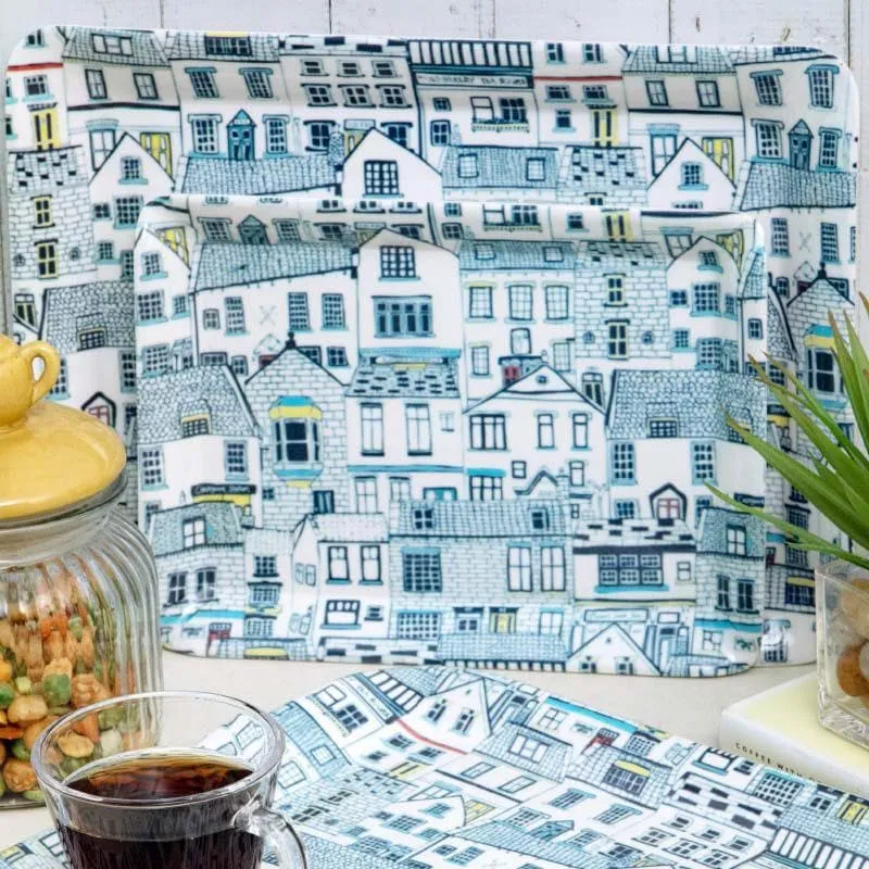 Blue City Serving Tray - Set Of Three media 1