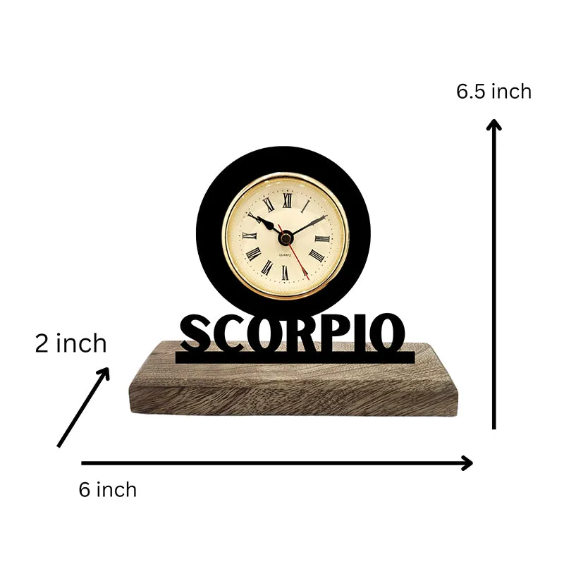 Scorpio Zodiac Analog Table Clock media 5