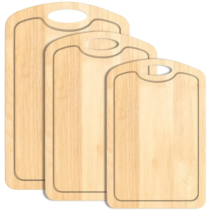 Rioware TimberEase Kitchen Prep Board (Beige) - Set Of Three media 3