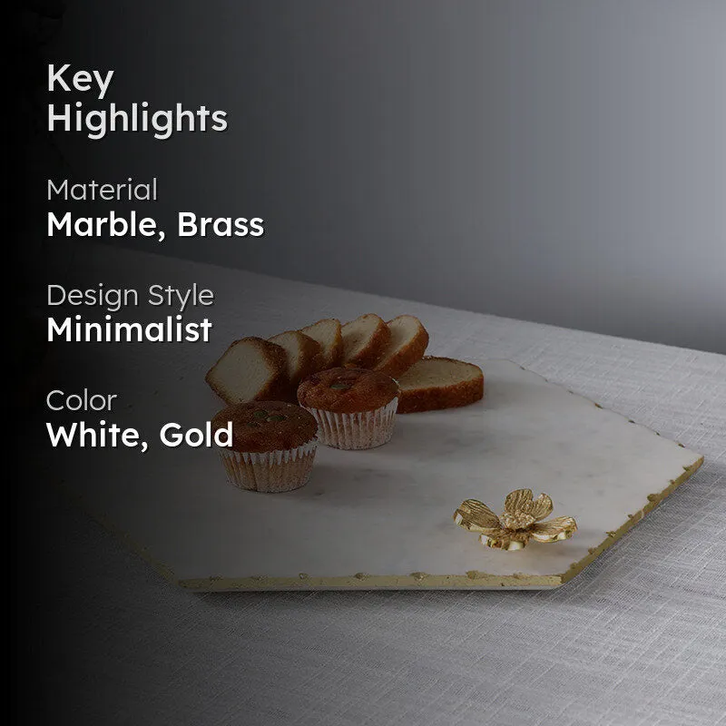 Gild Rivage Marble Platter media 2