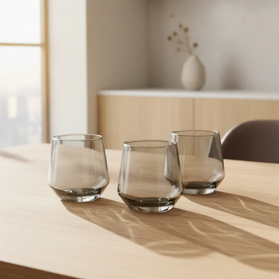 Ravio Grey Tumbler (370 ML) - Set Of Six media 1