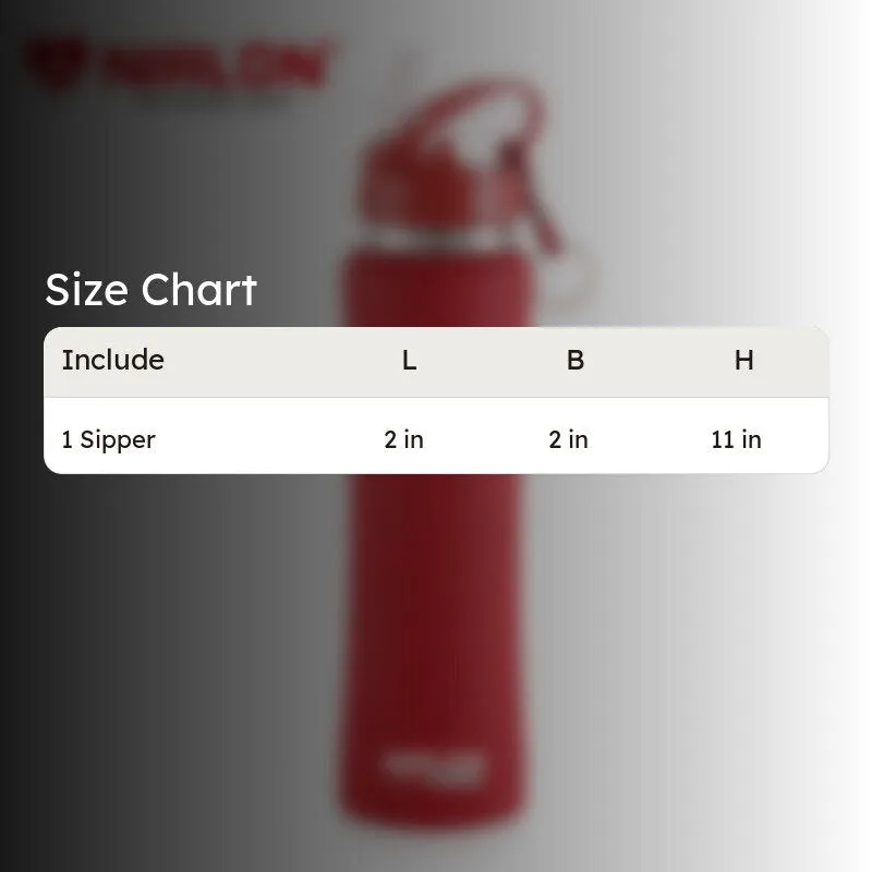 Valento Sipper Water Bottle (Red) - 750 mL media 7
