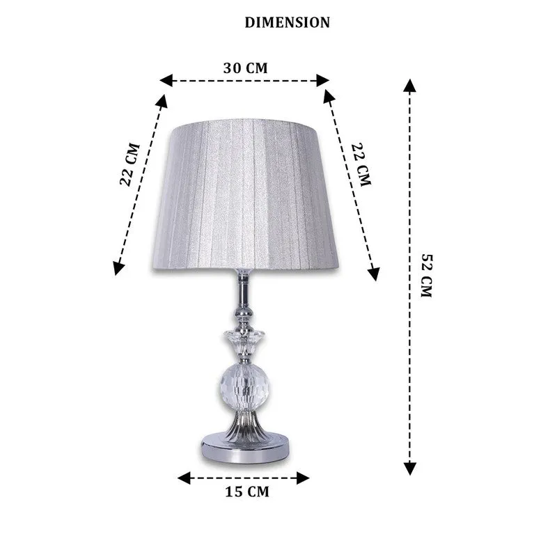 AarviDecor Dempsey Classic Steel Table Lamp - Silver media 11