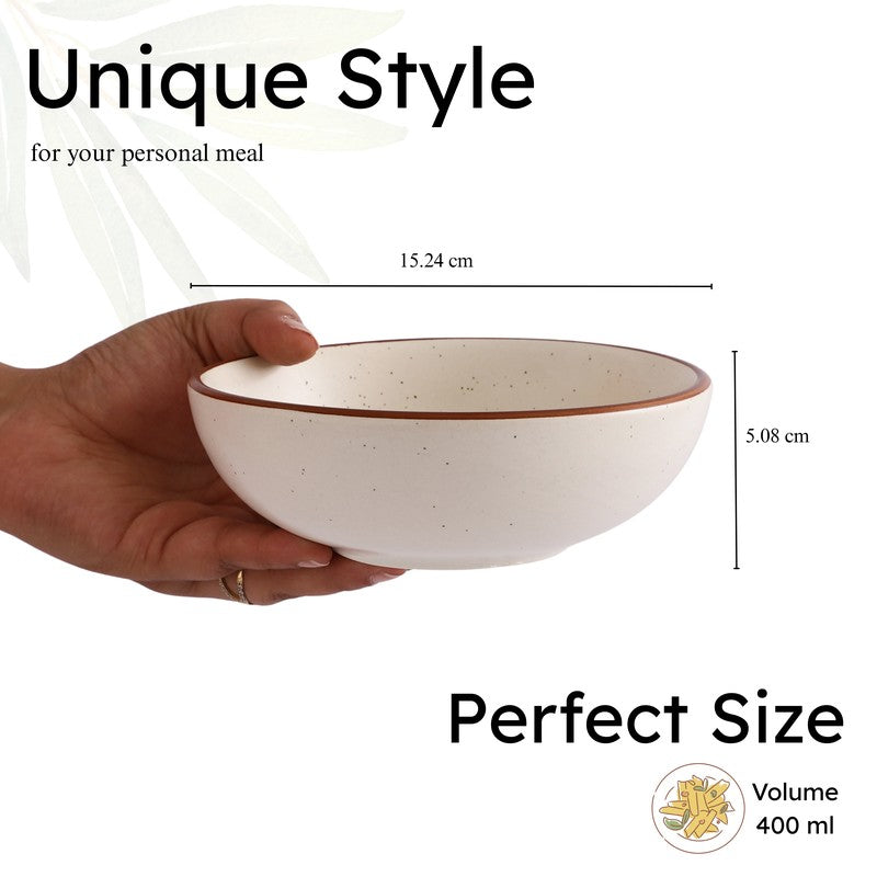 Classic Off-White Serving Bowl - 400 mL media 7