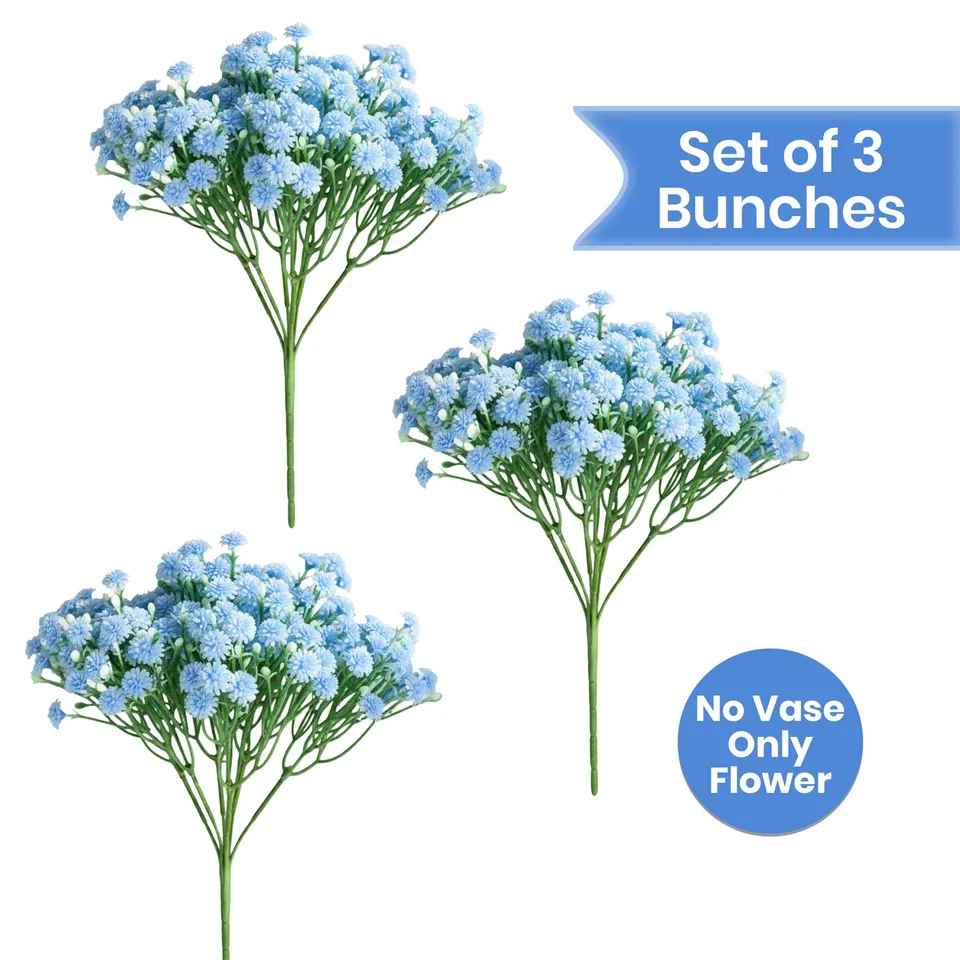 Meadow Babys Breath Artificial Flower - Set Of Three media 6