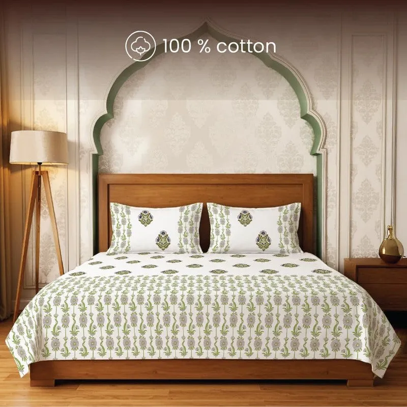 Urban Space Ethnic Weave Cotton Bedsheet - 300 TC media 4