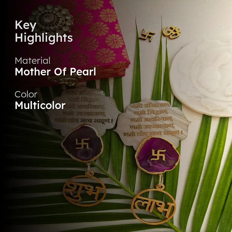 Aurika Swastik Shubh Labh Hanging Latkan - Set Of Two media 2