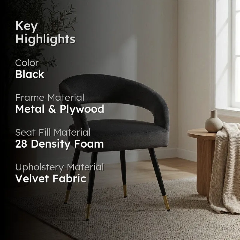 Estora Metal Accent Chair - Black media 2