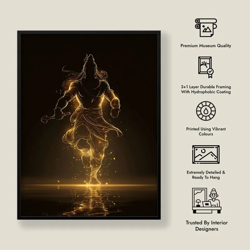 Golden Aura Mahadev Archival Paper Wall Art media 8