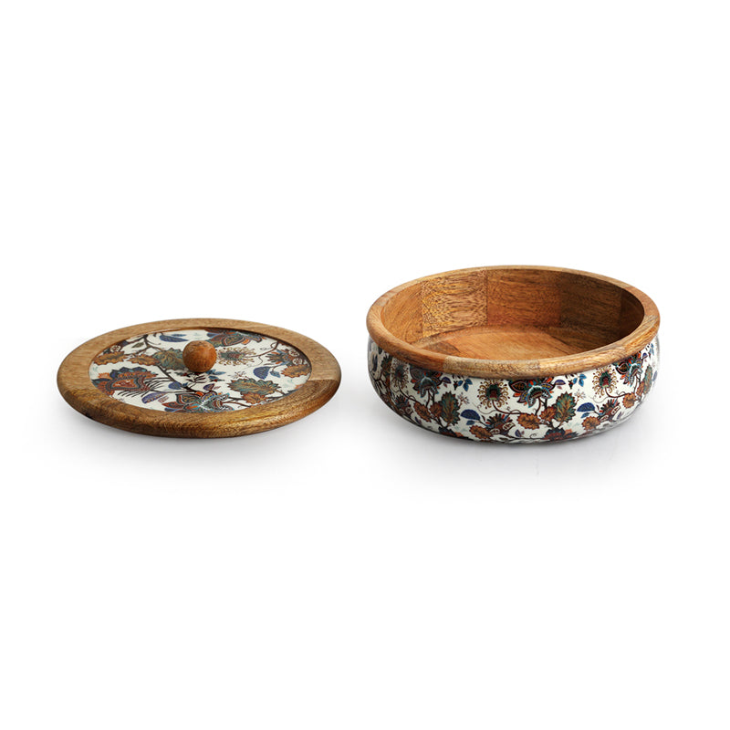 Golzar Enamelled Mango Wood Roti Box media 5